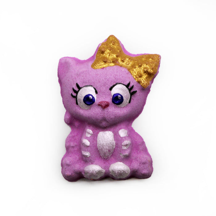 Purple Cat with Bow